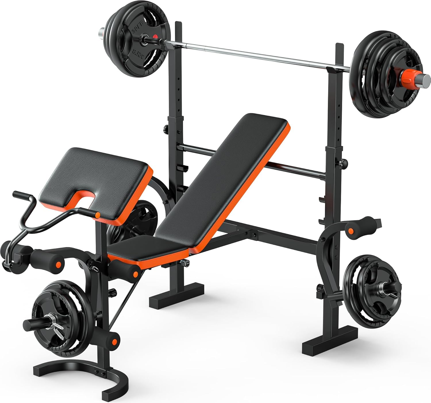 Home Gym Leg Extension - 6-in-1 Weight Bench 770LBS with Leg