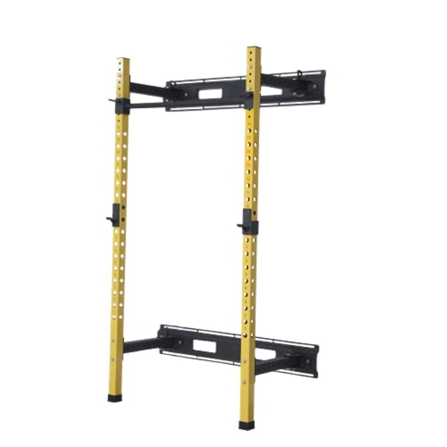 Home Gym Wall - Home gym wall-mounted folding squat rack
