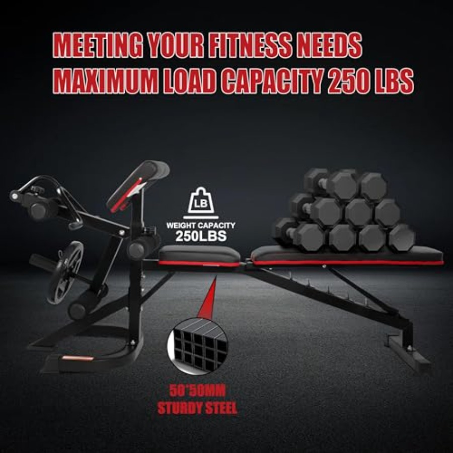 Adjustable Weight Bench, Worko - Home Gym Leg Extension recensione e prezzo