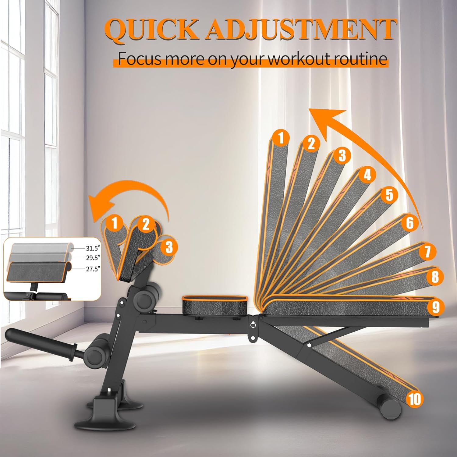 Adjustable Weight Bench Multi- - Home Gym Leg Extension recensione e prezzo