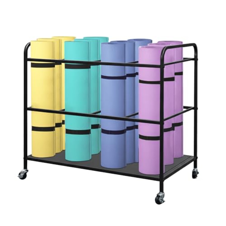 Yoga Mat Rack Storage Basket w - All In One Gym Home Equipment recensione e prezzo