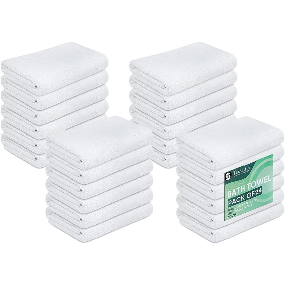 24-Pack White Bath Towels - Bu - Home Gym Budget recensione e prezzo