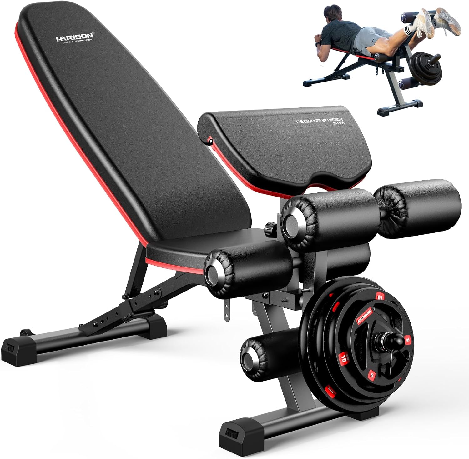 Adjustable Weight Bench with L - Home Gym Leg Extension recensione e prezzo