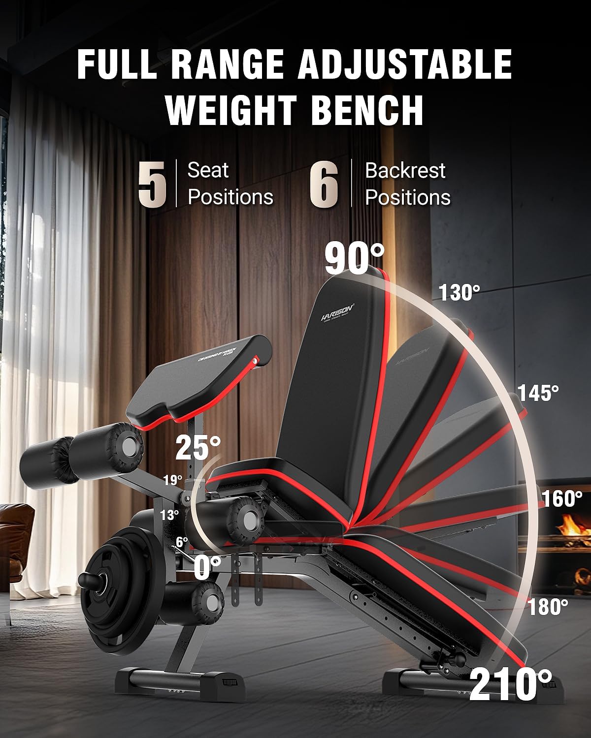 Adjustable Weight Bench with L - Home Gym Leg Extension recensione e prezzo