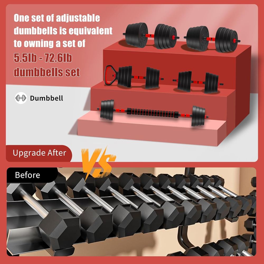 4-in-1 Adjustable Dumbbells Se - Push Up Stand Bar recensione e prezzo