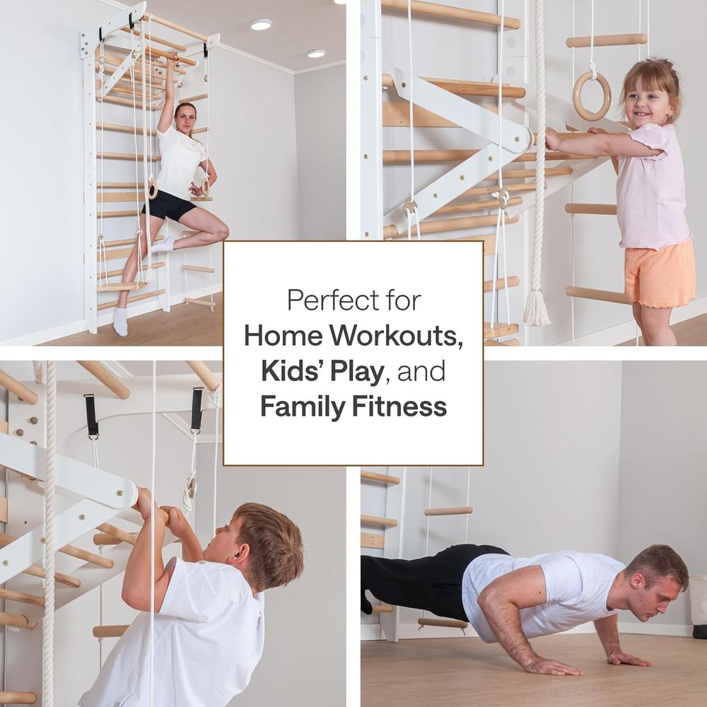 Children's Wooden Ladder Wall  - Home Gym Wall recensione e prezzo
