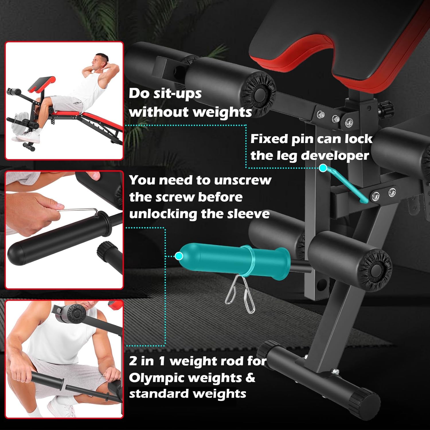 Home Gym Workout Bench - Metal - Home Gym Leg Extension recensione e prezzo