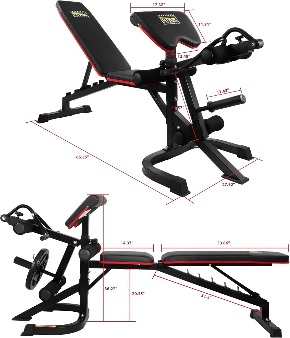 Adjustable Weight Bench for Ho - Home Gym Leg Extension recensione e prezzo