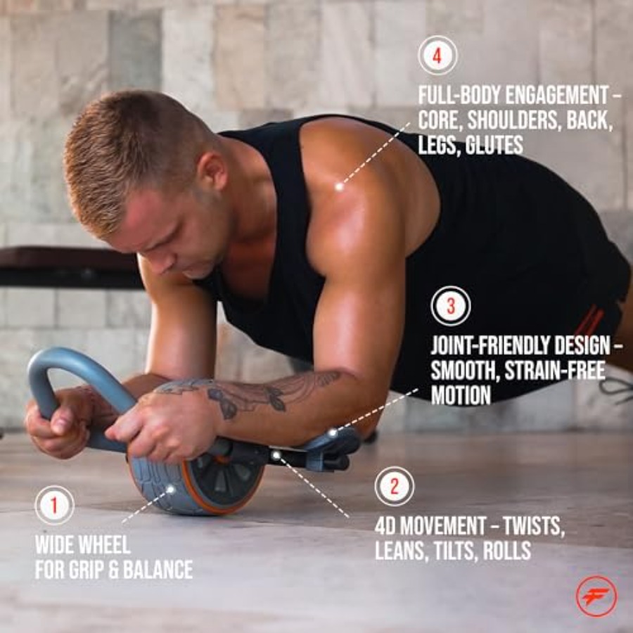 CoreFlex4D Ab Roller Wheel wit - Home Gym Luxury recensione e prezzo