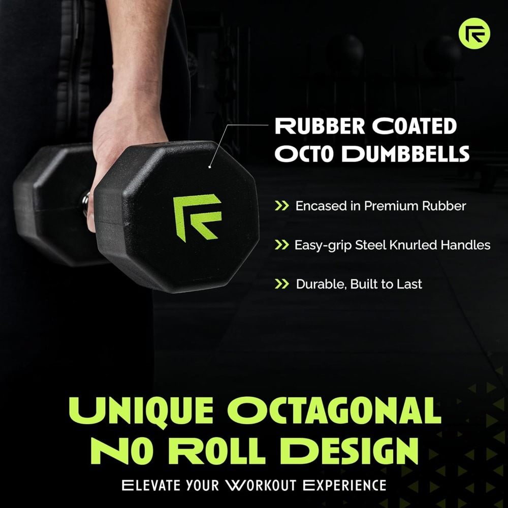 Rubber Coated Dumbbells - No R - Home Gym Design recensione e prezzo